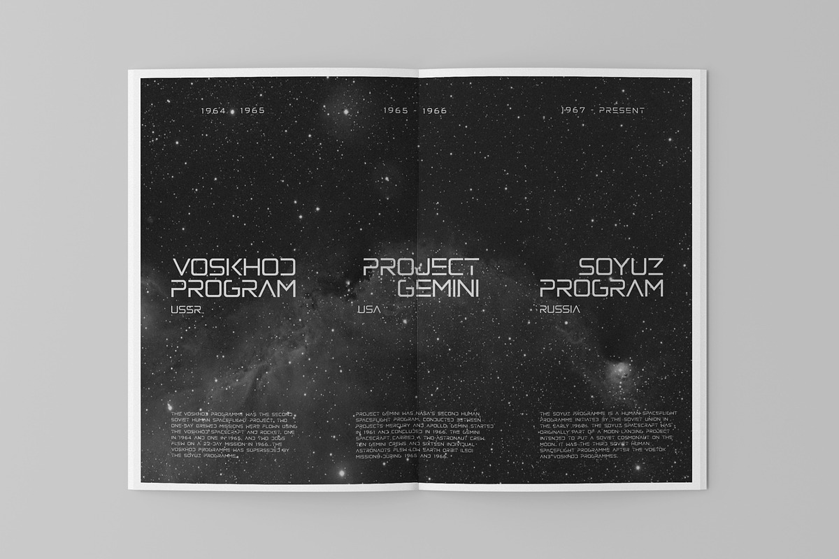 Realtro - Futuristic Font, a Sans Serif Font by Studio Siv (Photo 4 of 7)