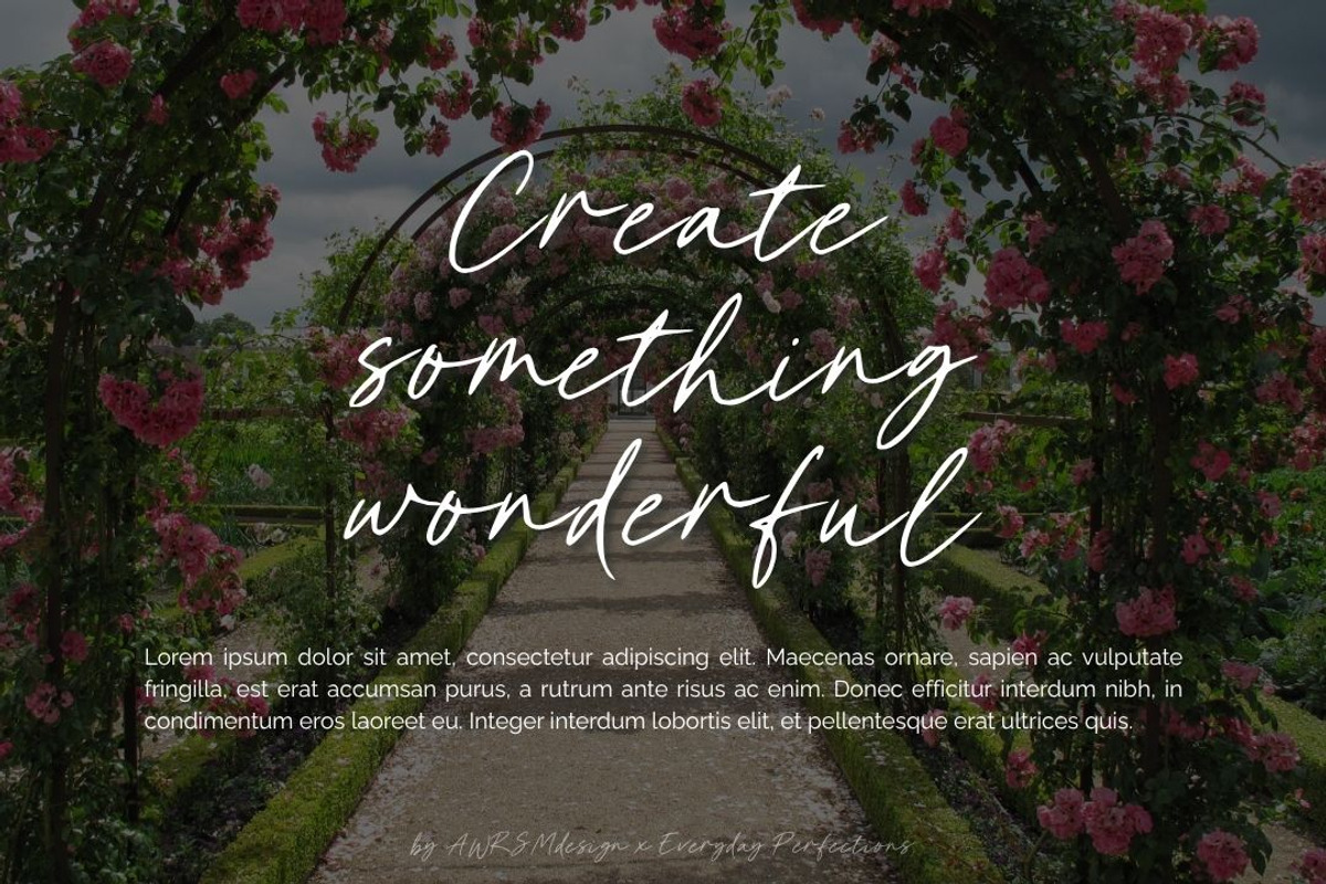 Melluvo | A Script Handwriting Font, a Script Font by Everyday Perfection (Photo 5 of 5)