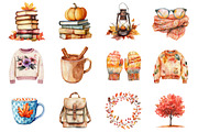 Burgundy Beauty AutumnFall Clipart, an Illustration by Design Market (Thumbnail 3 of 3)