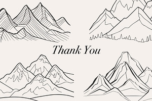 50 Mountain Procreate Stamps