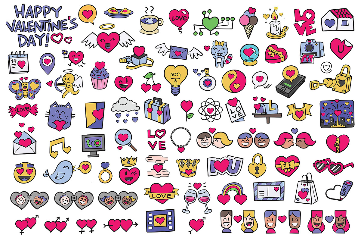 Cartoon Love Icons, an Icon by Cartoon Shop (Photo 3 of 11)