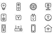 Connected Home Icons SVG, an Outline Icon by Ghagra (Thumbnail 2 of 3)