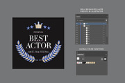 Award Crest & Laurel Wreath Vector, an Object Graphic by DesignerCandies (Thumbnail 5 of 6)