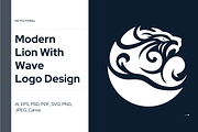 Modern Lion Tith Wave Logo Design, a Branding & Logo Template by Brand_Hero (Thumbnail 1 of 5)