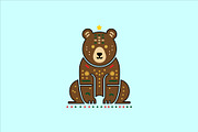 Christmas Bear Decorative Graphic, a Branding & Logo Template by Vectorium Studio (Thumbnail 2 of 2)