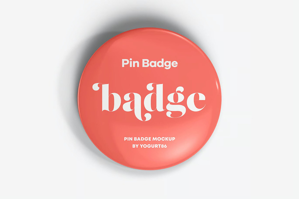 Pin Badge Mock-up, a Merchandise Mockup by zippypixelstudio (Photo 6 of 16)