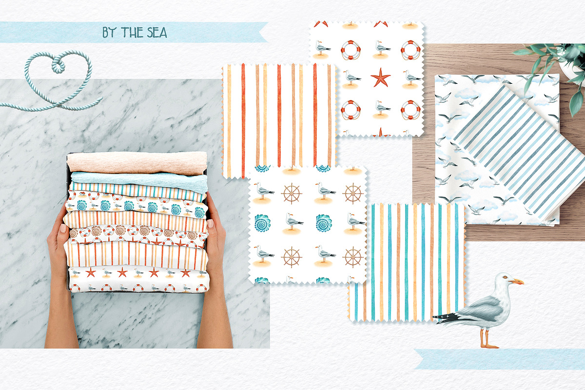 Sea Clipart. Patterns & Seascapes, a Person Illustration by MariArtySpace (Photo 12 of 15)