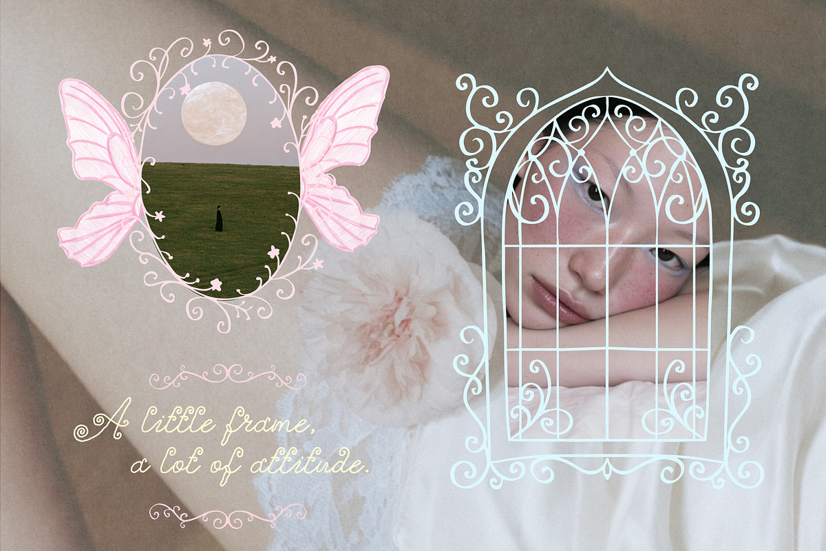 100 Coquette Frames Collection, an Object Graphic by Feelsoul (Photo 9 of 10)