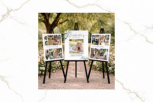 3 Panel Funeral Collage Canva FR007, a Poster Template by TyphoonStudio