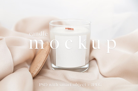 Neutral Candle 2x2 Label Mockup