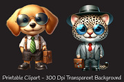 Back to school animals teacher PNG, an Animal Illustration by RobertsArt (Thumbnail 4 of 7)