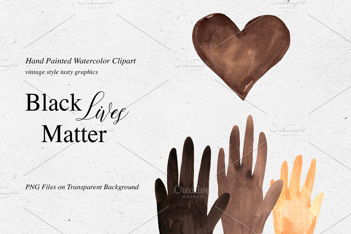 Black Lives Matter Clipart, an Illustration by Belusuab (Photo 1 of 13)