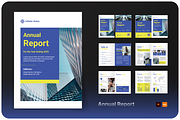 Blue Annual Financial Report, a Magazine Template by Annora Studio (Thumbnail 1 of 6)
