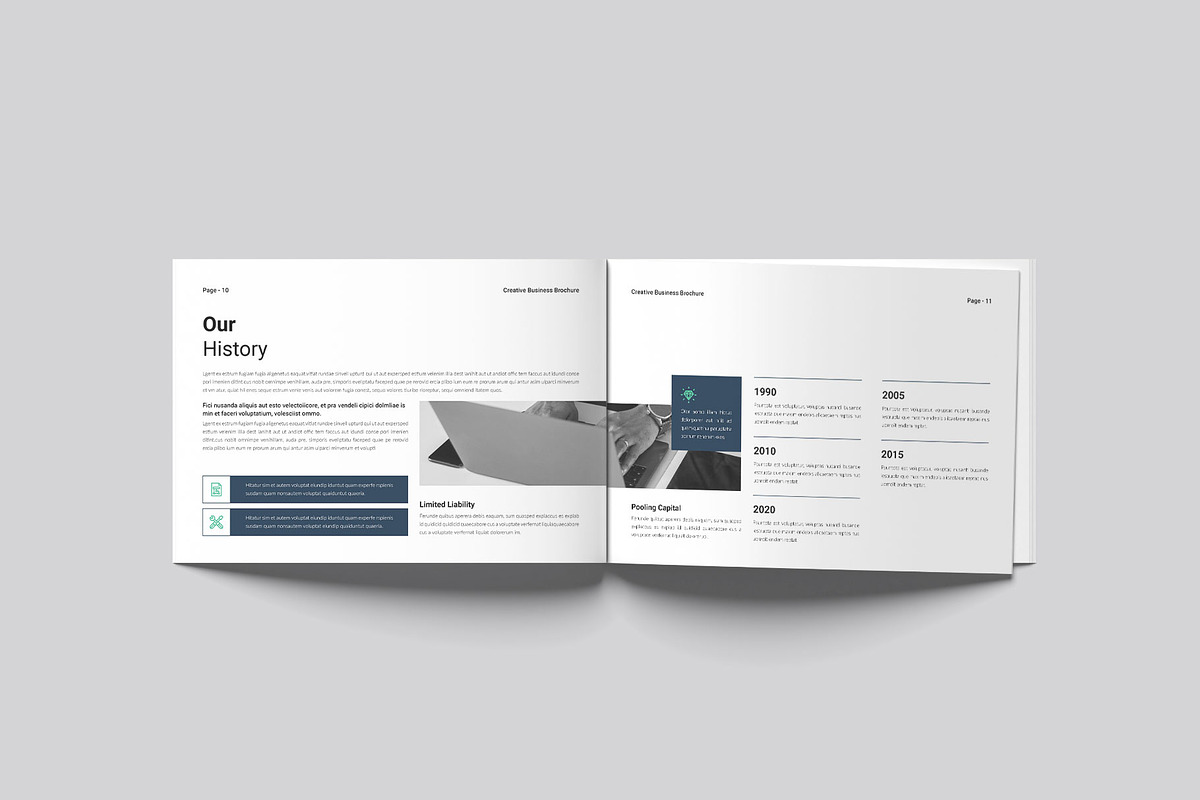 Business Brochure Template Landscape, a Brochure Template by DesignCrest (Photo 9 of 14)