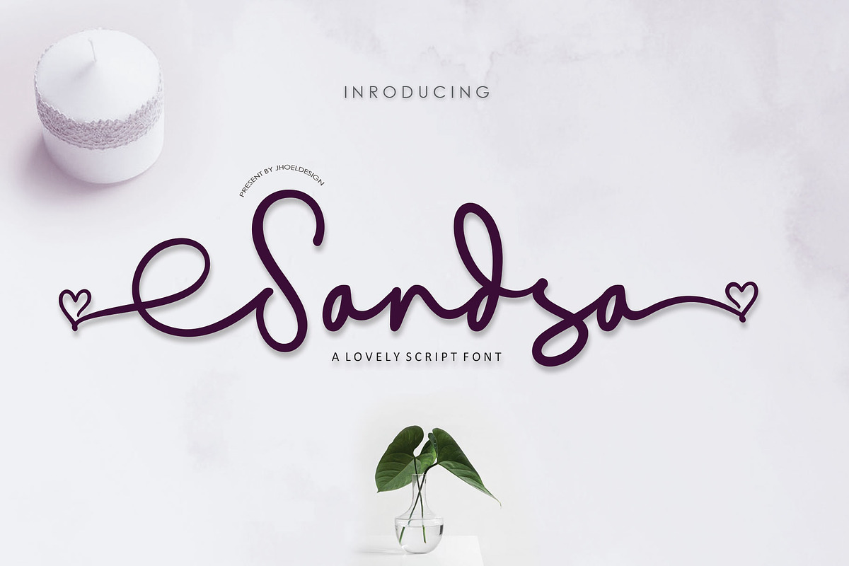 Sandsa Script, a Script Font by Jhoel Design (Photo 1 of 11)