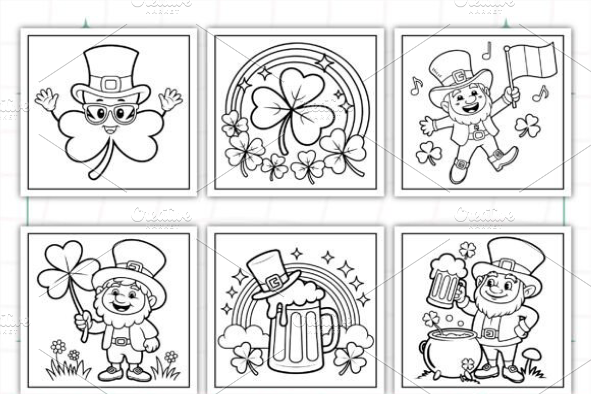 Bold and Easy St Patrick's Coloring, a Seasonal Illustration by Ink Gallery (Photo 4 of 4)
