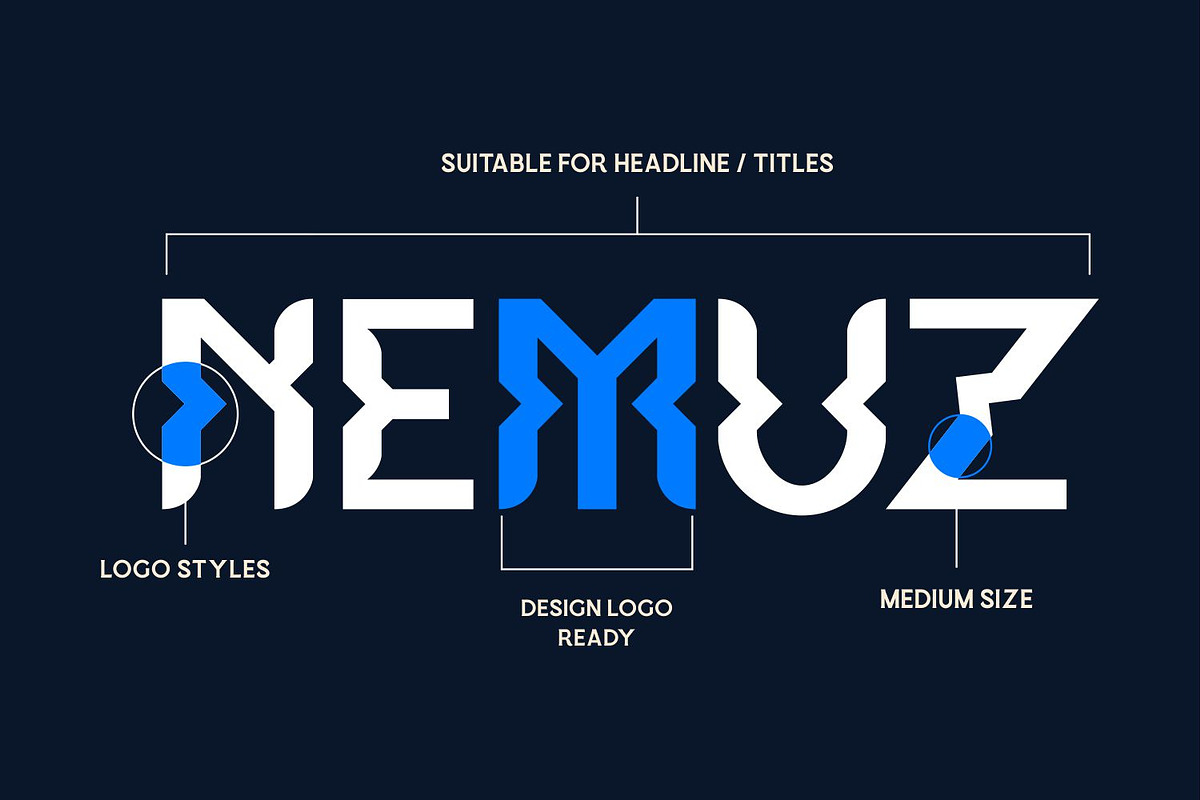 Nemuz – Editoral Bold Logo Font, a Sans Serif Font by WhymoreArt (Photo 9 of 11)