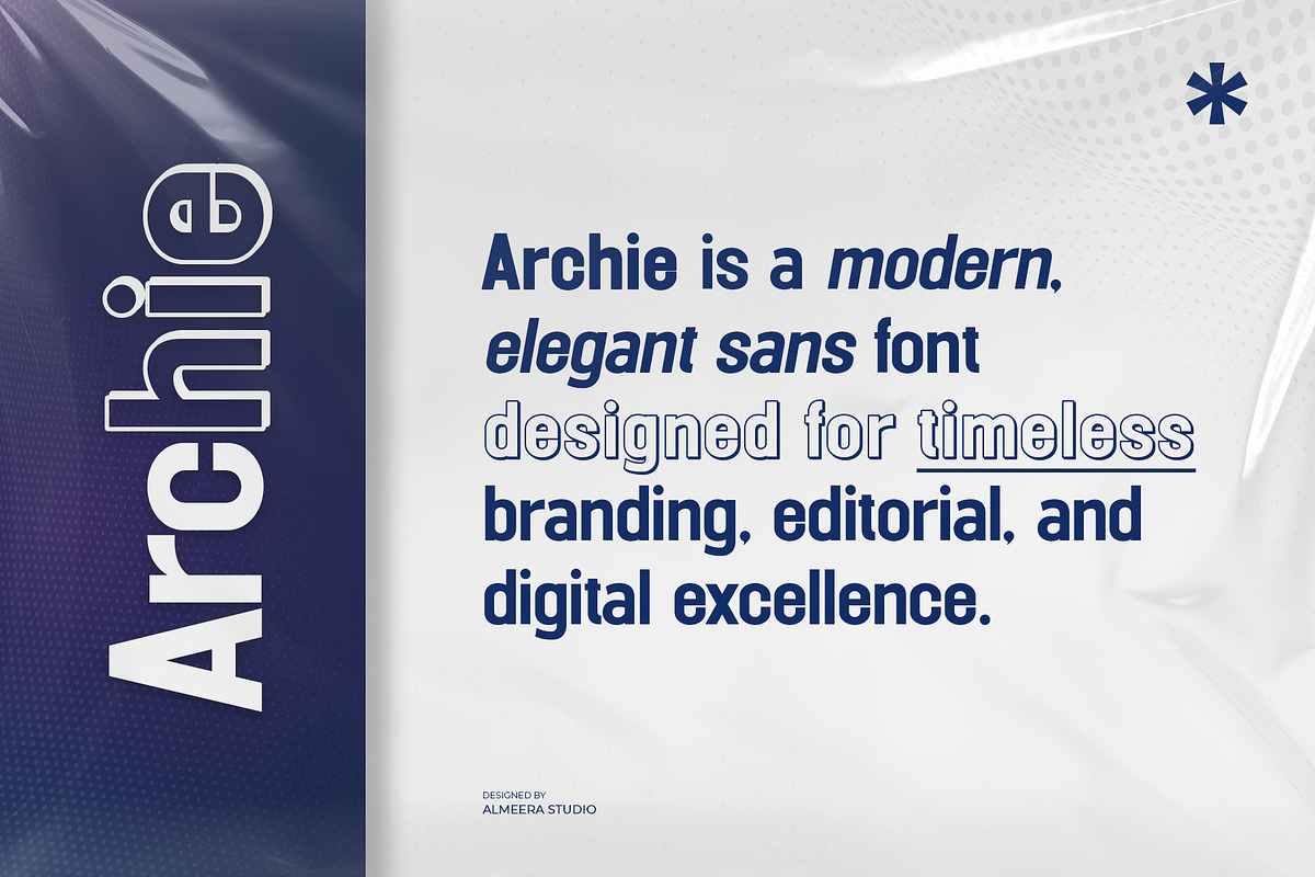 Archie, a Sans Serif Font by Almeera Std (Photo 4 of 6)