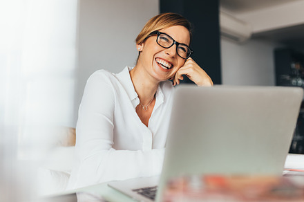 Business woman at her desk stock photo containing business and business woman, a Business Photo by Jacob Lund