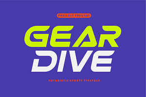 Geardive - Futuristic Sporty Typefac, a Sans Serif Font by Bentype Studio