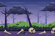 Spooky Dead Forest Game Background, a Decorative Illustration by Vowx Studios (Thumbnail 2 of 3)