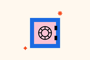 Geometric safe money illustration, an Illustration by Visual Sanctum