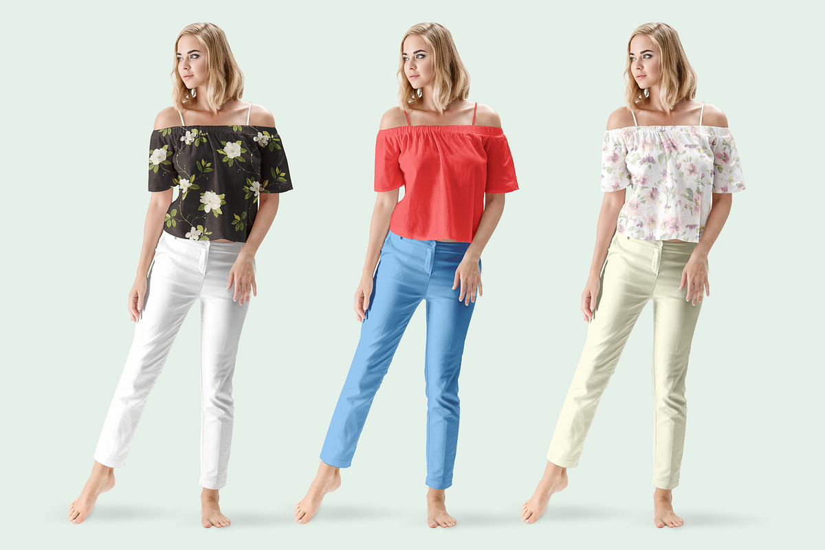 Women's Summer Clothing Mockup, a Shirt Mockup by PSD Market (Photo 7 of 20)