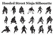 Hooded Street Ninja Silhouette, an Illustration by Gfx_Store (Thumbnail 1 of 10)