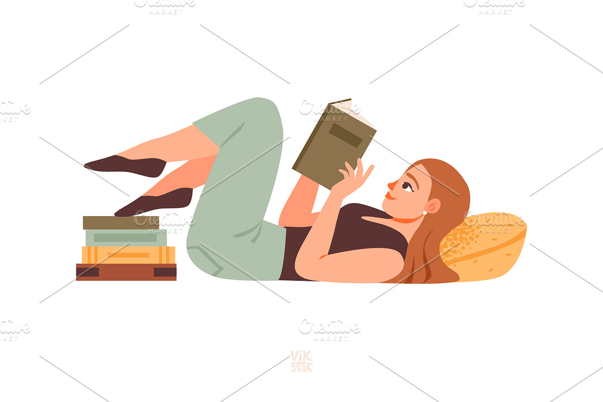 Booklovers | People with books, a Person Illustration by vik.stock (Photo 6 of 6)