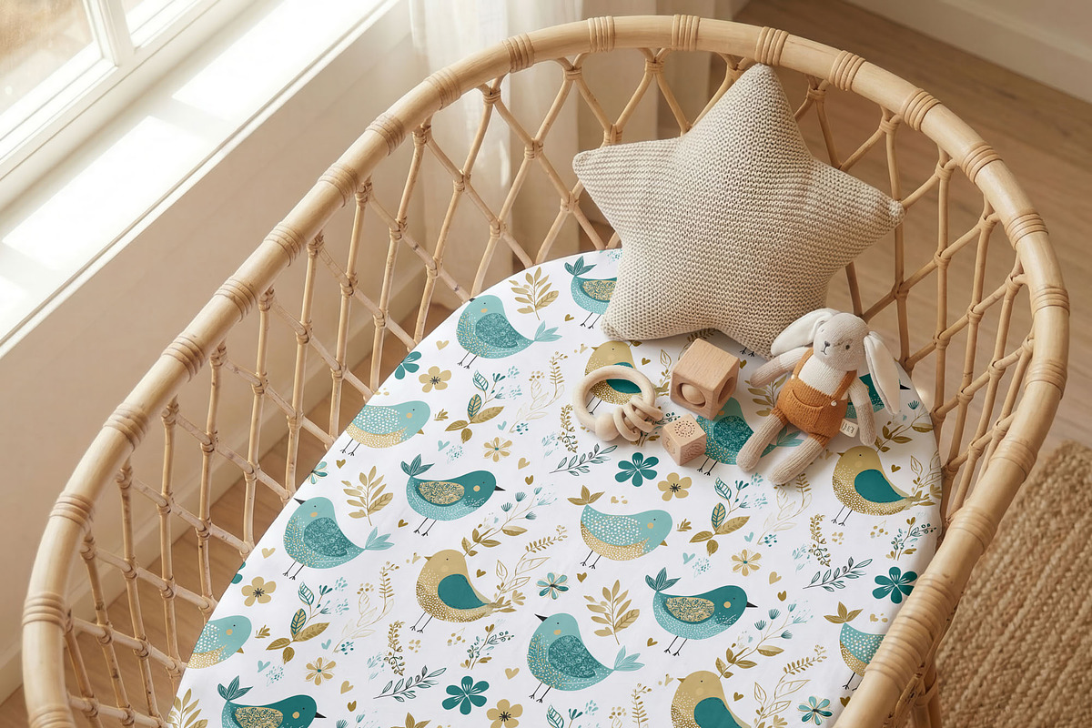 Baby Crib Sheet Mockup Boho PSD, a Household Mockup by 1001 mockups (Photo 9 of 11)