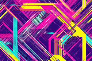 Seamless vibrant abstract pattern featuring intersecting lines and geometric sh, a Pattern Graphic by Textures & Backgrounds
