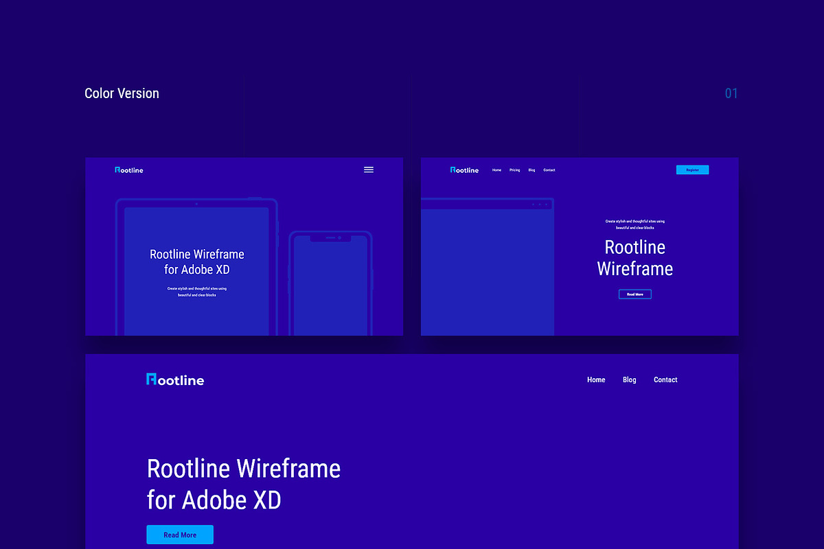 Rootline Wireframe UI Kit, a Wireframe Template by Creatoly (Photo 5 of 13)