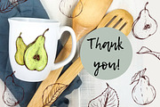 Juicy pears set clipart, a Food Illustration by Mrs.Swan_Design (Thumbnail 6 of 7)