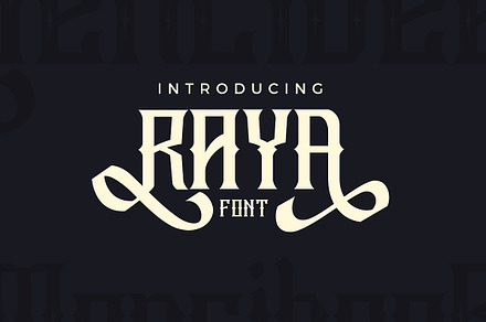 Raya Vintage Swash Font