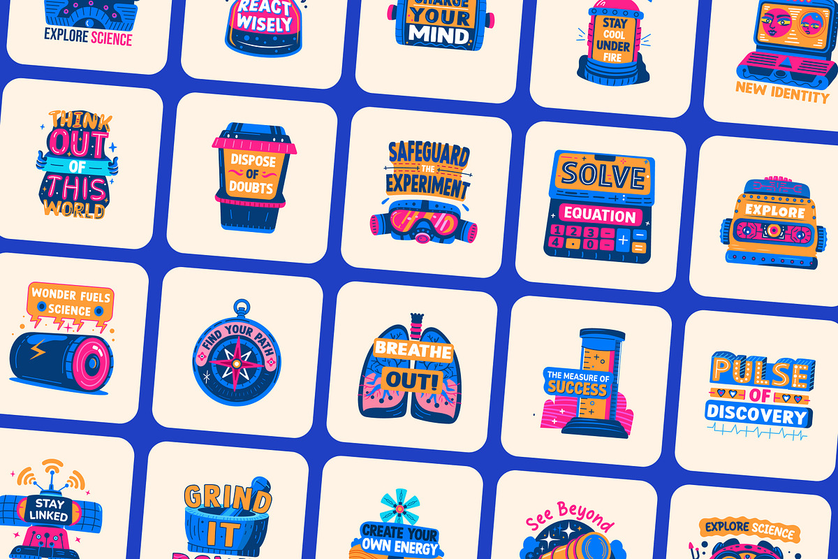 Animated Science Stickers Set, an Emoji Icon by Vectors Market (Photo 4 of 5)