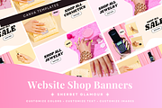 Pink Shopify Store Banner Designs, a Shopify Template by Template Twist Shop (Thumbnail 1 of 5)