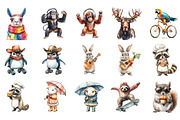 Adorable Crazy Animal Clipart, an Illustration by Designking (Thumbnail 3 of 5)