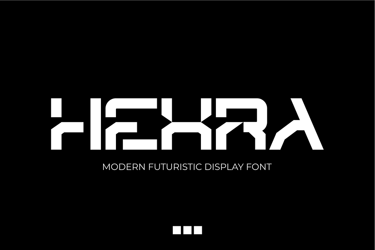 HEXRA – Futuristic Display Typeface, a Sans Serif Font by Vroz Studio (Photo 1 of 8)