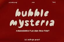 bubble mysteria - handdrawn fun font