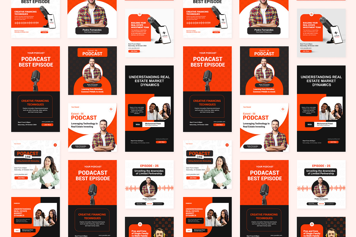 Real Estate Podcast Instagram Bundle, a Social Media Template by Raytas Studio (Photo 10 of 10)