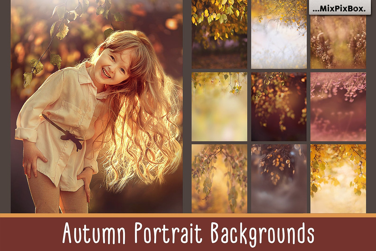 Autumn Portrait Backgrounds, a Background Graphic by MixPixBox (Photo 1 of 8)