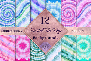 Pastel Tie Dye Backgrounds