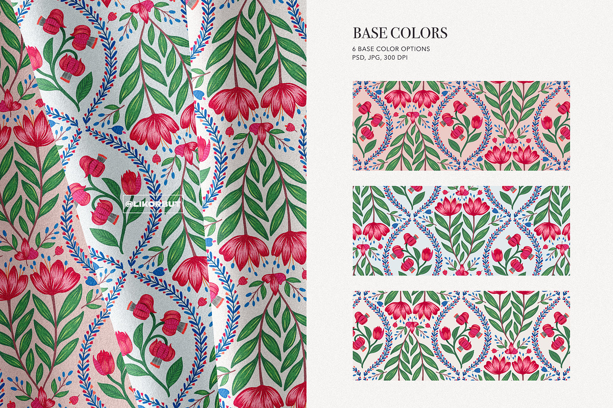 French Chintz Floral Pattern, a Pattern Graphic by likorbut (Photo 6 of 10)