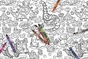 41 Seamless Coloring Patterns, a Pattern Graphic by PenguinHouse (Thumbnail 8 of 12)