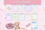 Babysitter's Printable Planner, a Stationery Template by Pixels N Bows (Thumbnail 2 of 3)