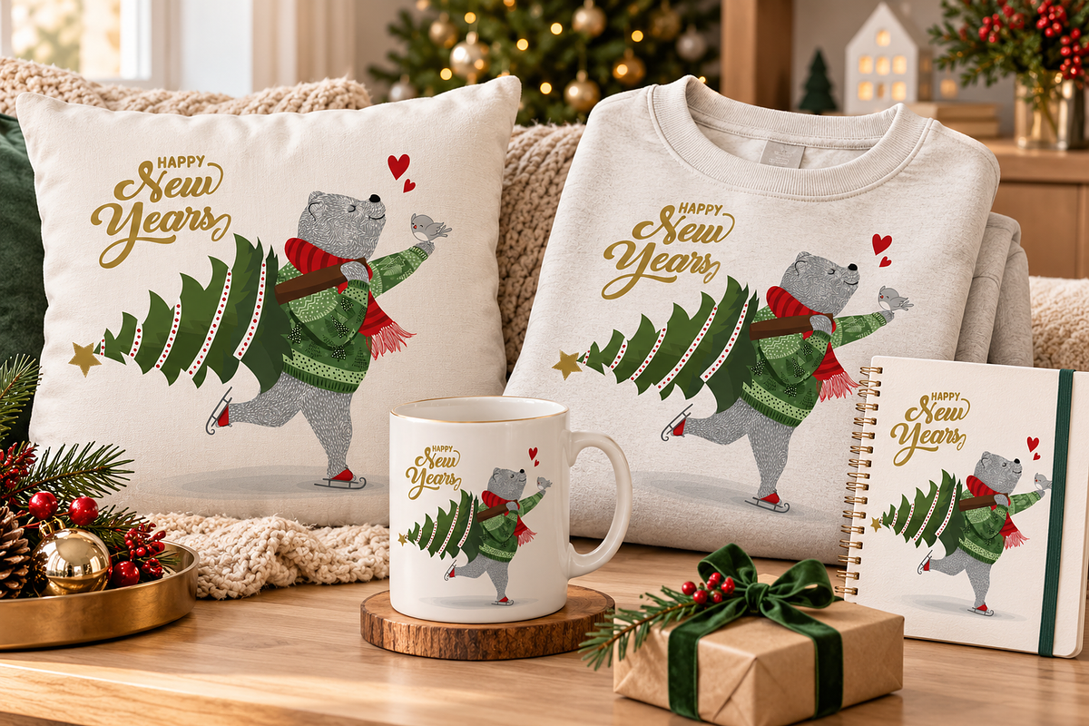 Christmas bear illustration, an Animal Illustration by StudioLondon (Photo 1 of 3)