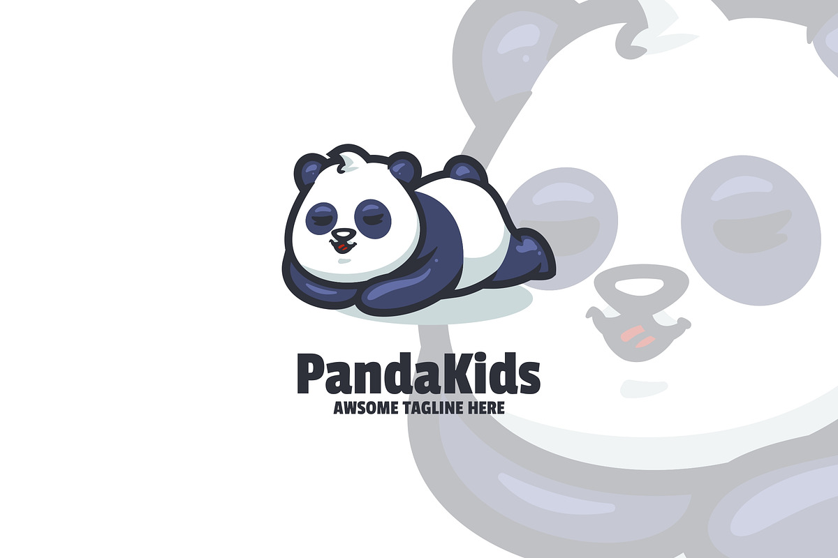 Enjoy Panda Mascot Cartoon Logo., a Branding & Logo Template by VectorCraft