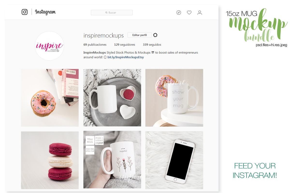 15oz Ceramic Mug Mockups Bundle II, a Product Mockup by Inspire Mockups (Photo 4 of 6)