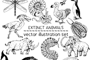 Extinct animals - illustration set, an Animal Illustration by Renée from Studio neetje (Thumbnail 1 of 5)