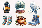Winter Mood Watercolor Clipart, an Illustration by Dream Creation (Thumbnail 5 of 6)